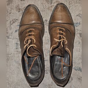 HUGO BOSS Brown Leather Oxford Shoes